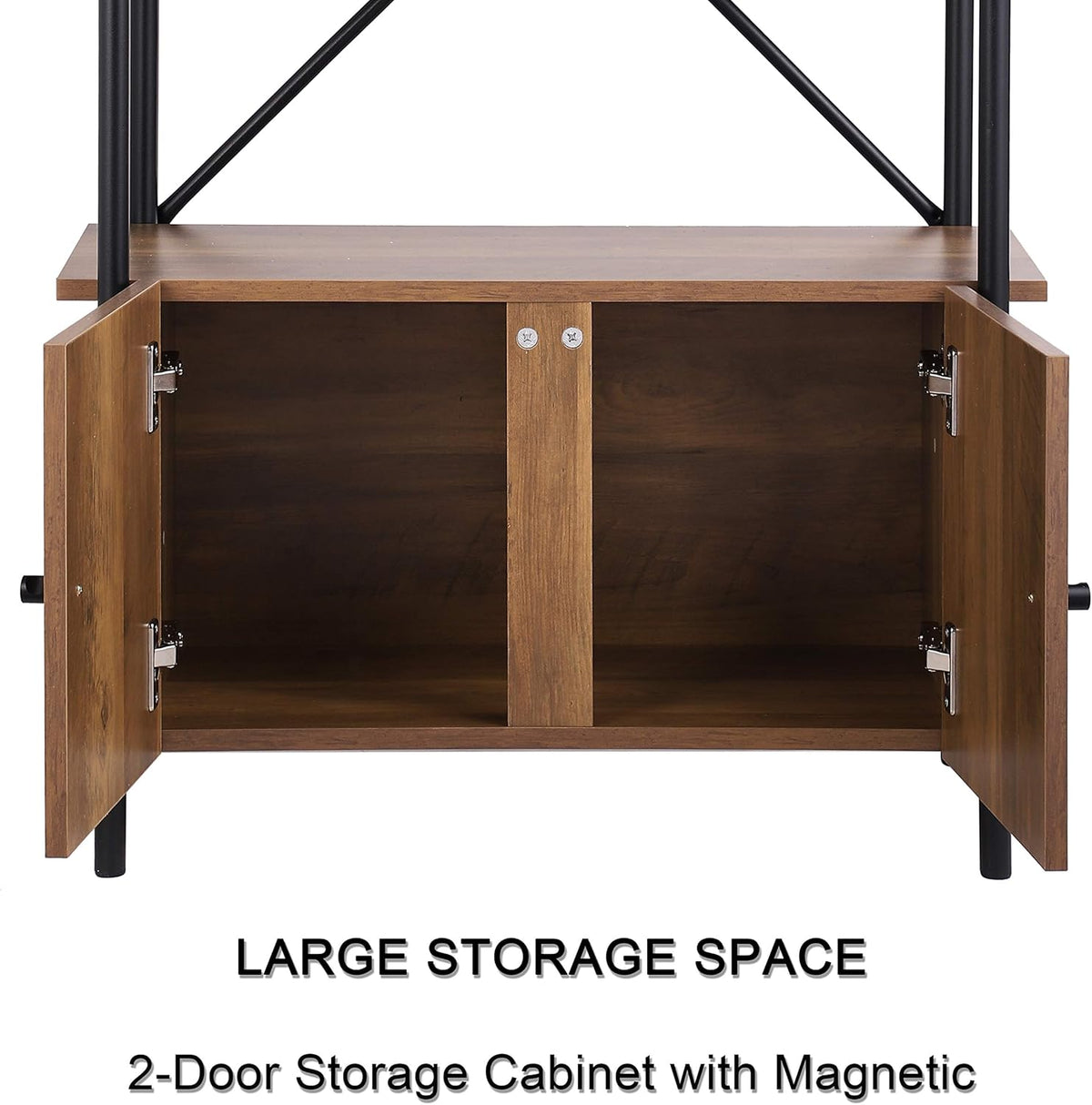 Industrial 4-Tier Microwave Oven Stand with Cabinet Q269353