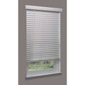 Cordless Faux Wood Blind, White, 64-1/2x22 S400
