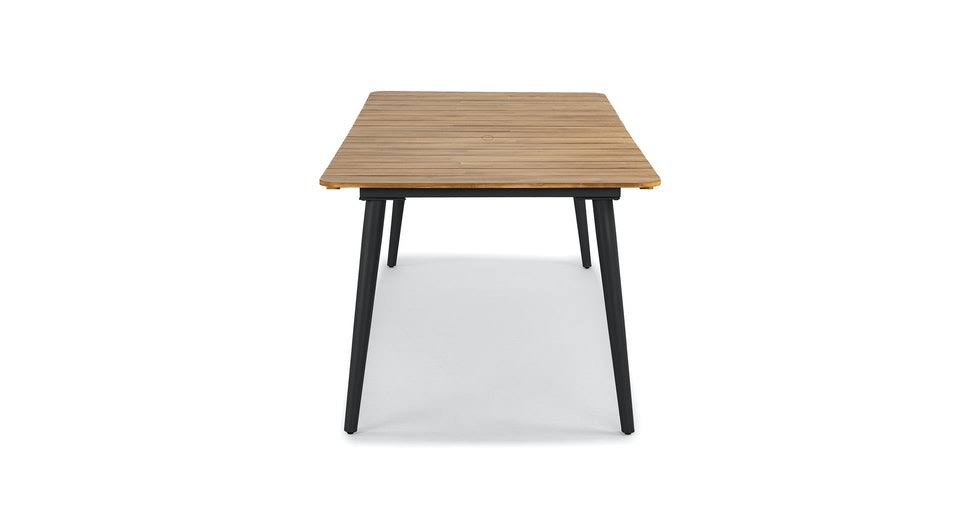 Slate Metal Legs Acacia Dining Table Q74169
