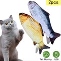 Electric Moving Wagging Fish Cats Toy B124