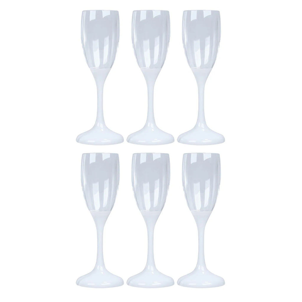 6x LED Light up Cocktail Glasses 150ml Drinkware W372536