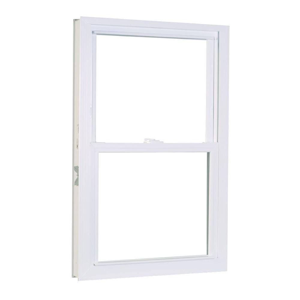 27.75 in. x 37.25 in. White Vinyl Double Hung Window with Buck Frame W94052
