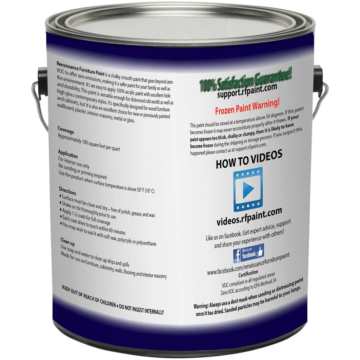 Chalk Finish Paint - 1 Gallon - Non Toxic Furniture Paint M5272