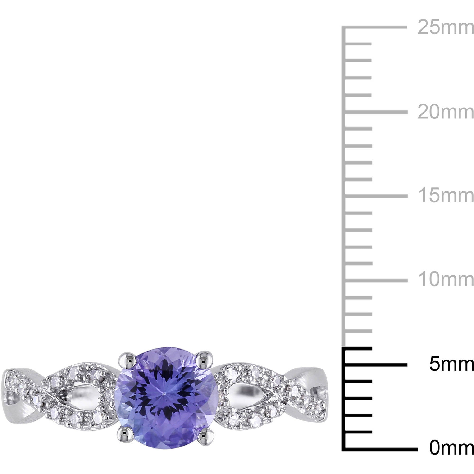 10kt White Gold Tanzanite Diamond Engagement Ring H411961