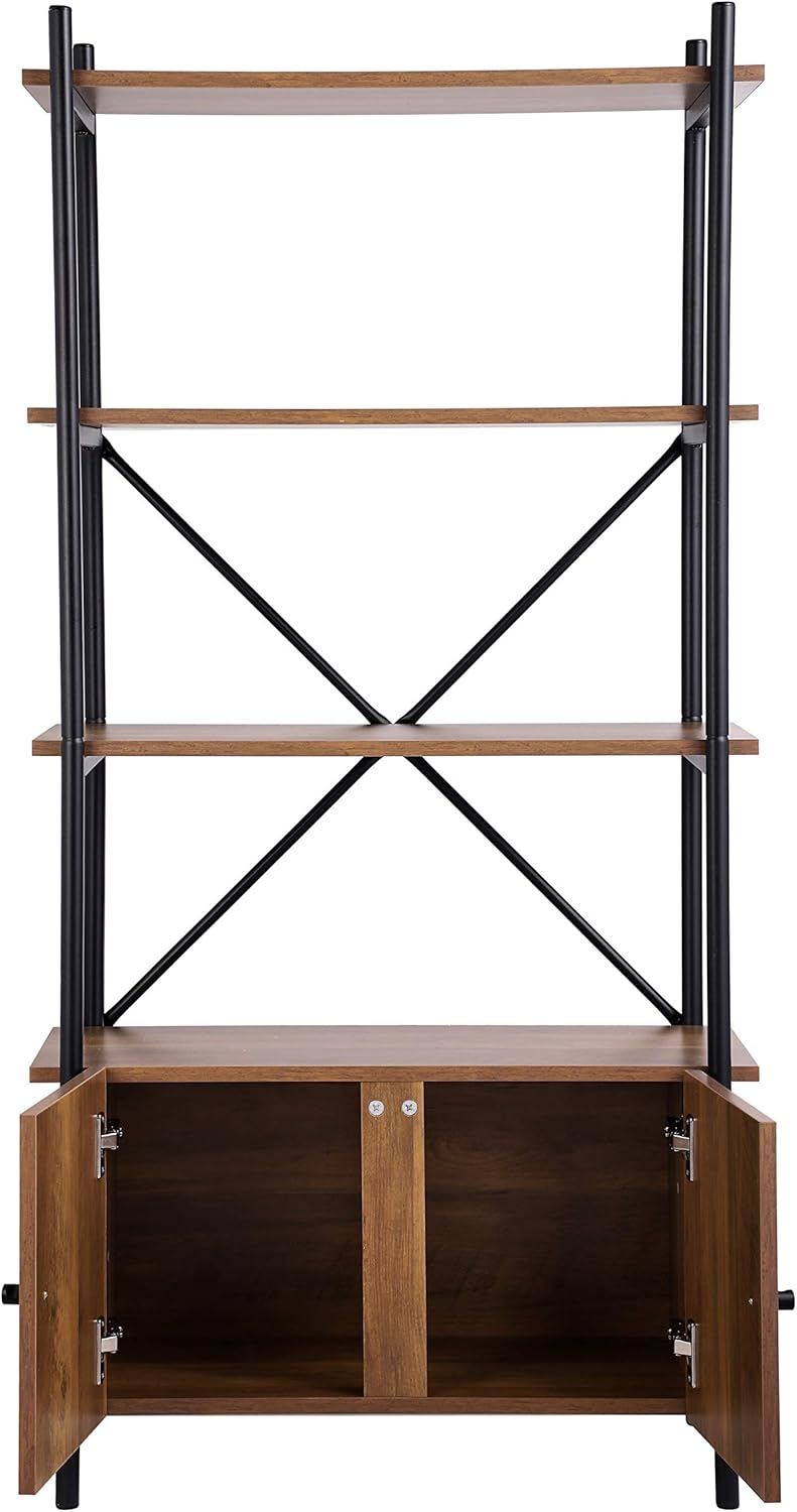 Industrial 4-Tier Microwave Oven Stand with Cabinet Q269353