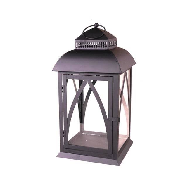 White Metal Glass Lantern V404