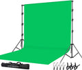 10 x 12ft 100% Cotton Muslin Green Screen Backdrop with Stand Kit F67257