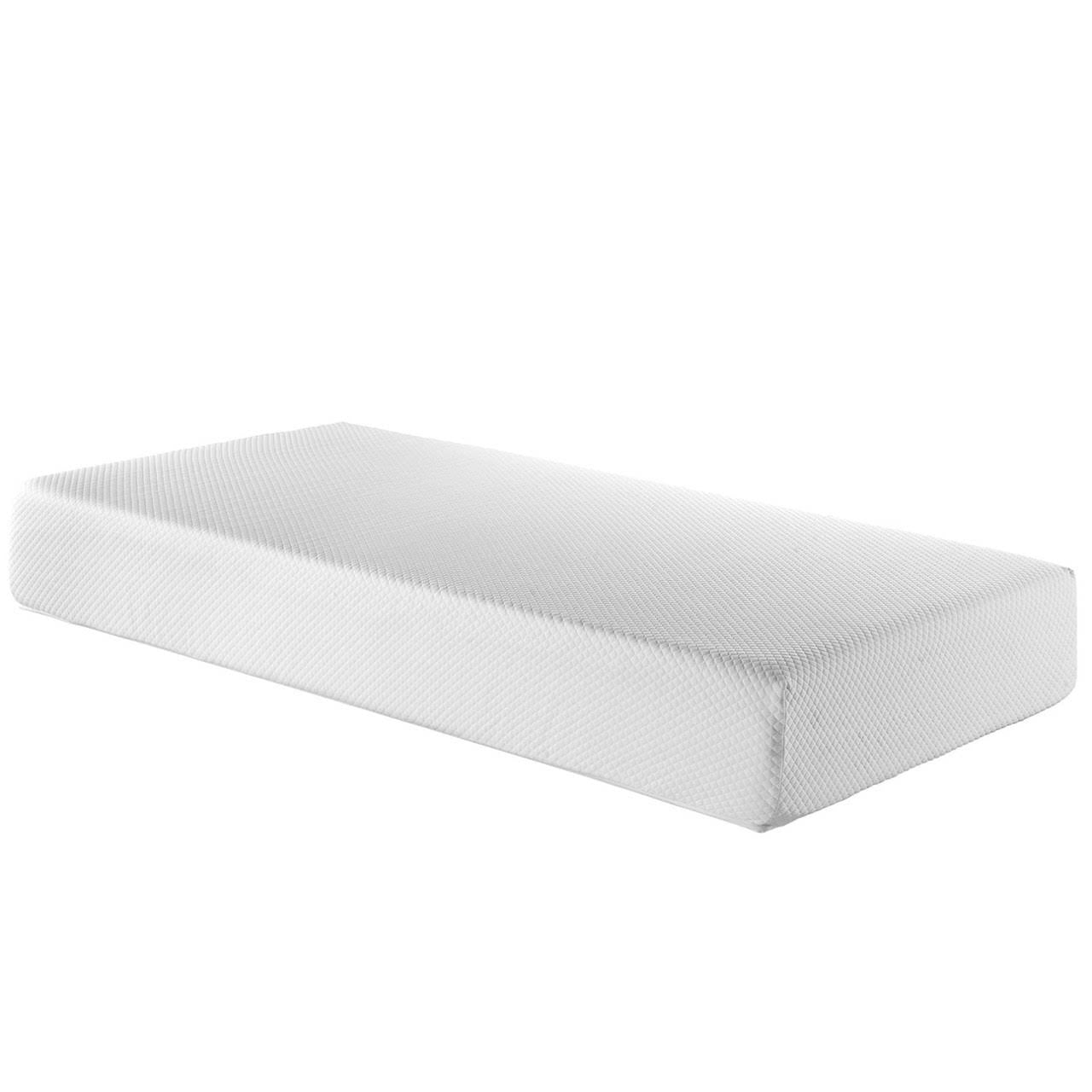 White Fabric Twin Size Mattress H6894