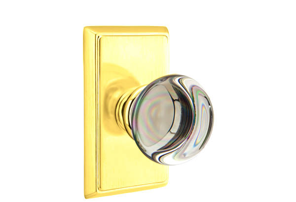 Crystal Knob Passage Set Unlacquered Brass S331023