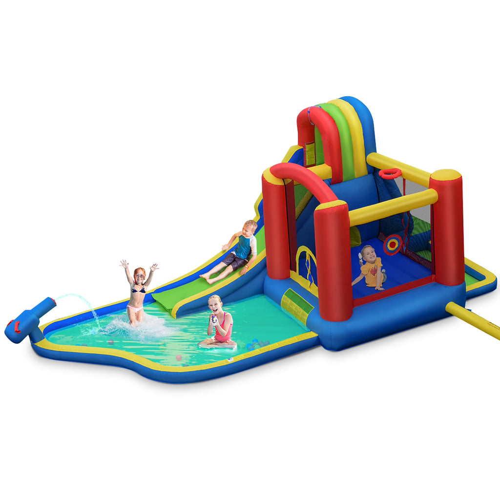 Inflatable Kid Bounce House Slide Splash Pool Jumping Castle W38713