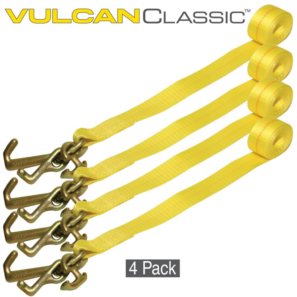 Car Tie Down Replacement Strap with RTJ Hooks, 96 inch, 4 Pack, 3300 Lbs SWL I31575