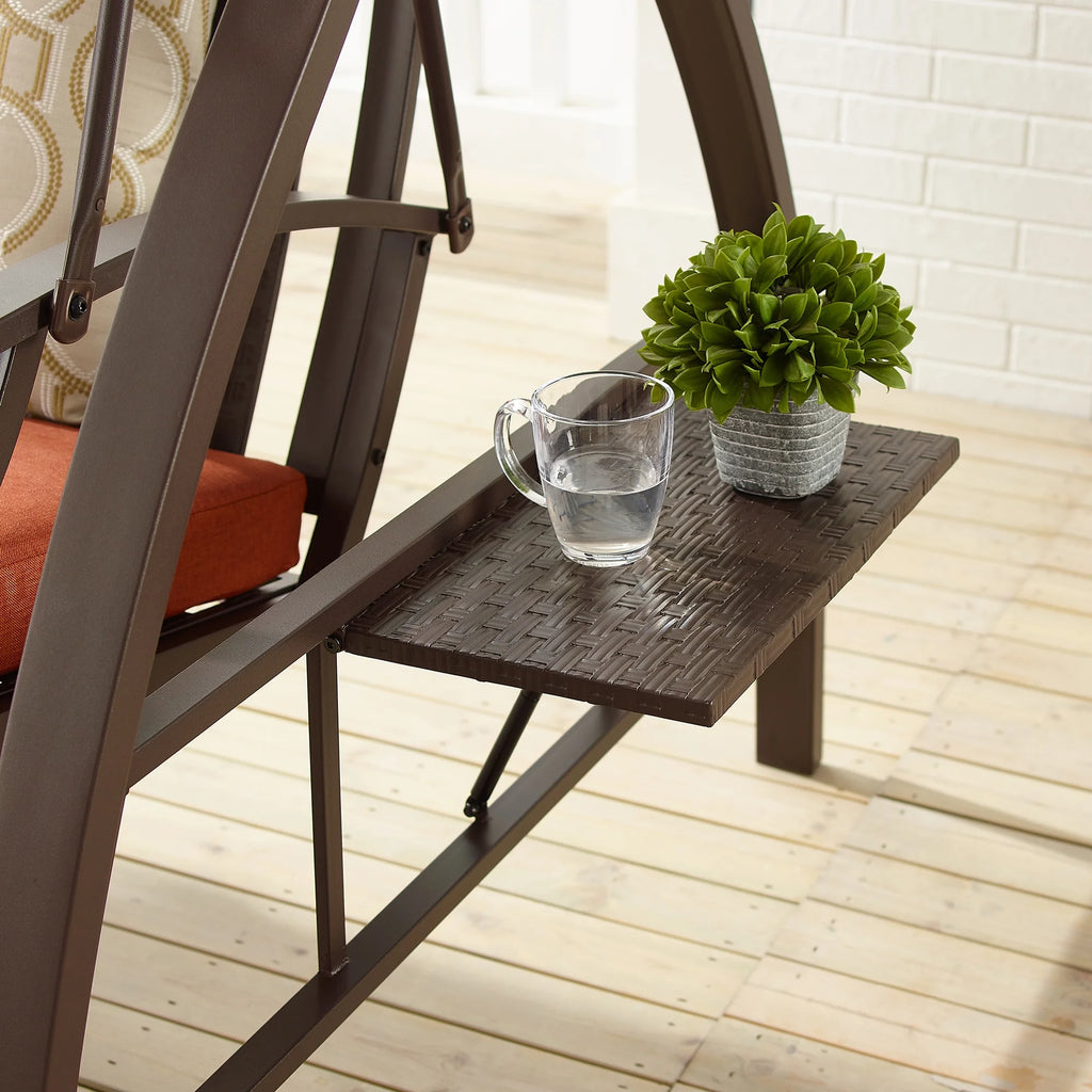 2-Person Outdoor Hardtop Canopy Porch Swing with Stand E8973