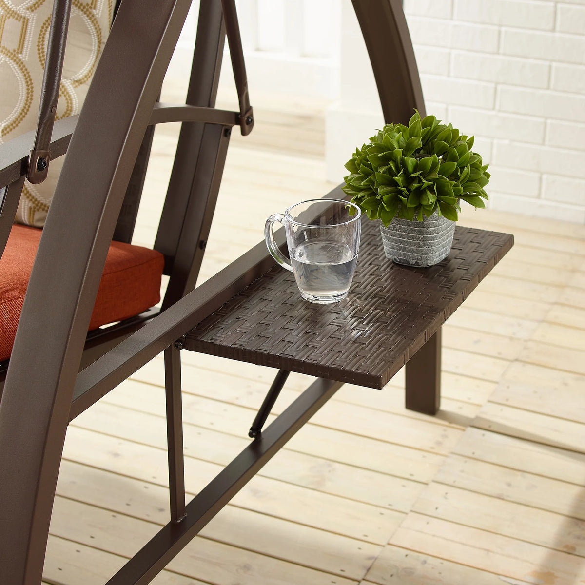 2-Person Outdoor Hardtop Canopy Porch Swing with Stand E8973
