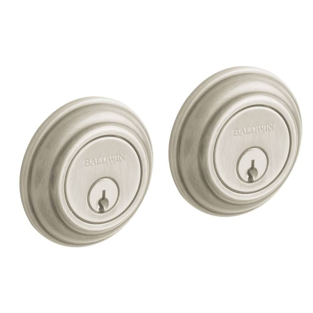 Satin Nickel Round Deadbolt Double Cylinder Q41609