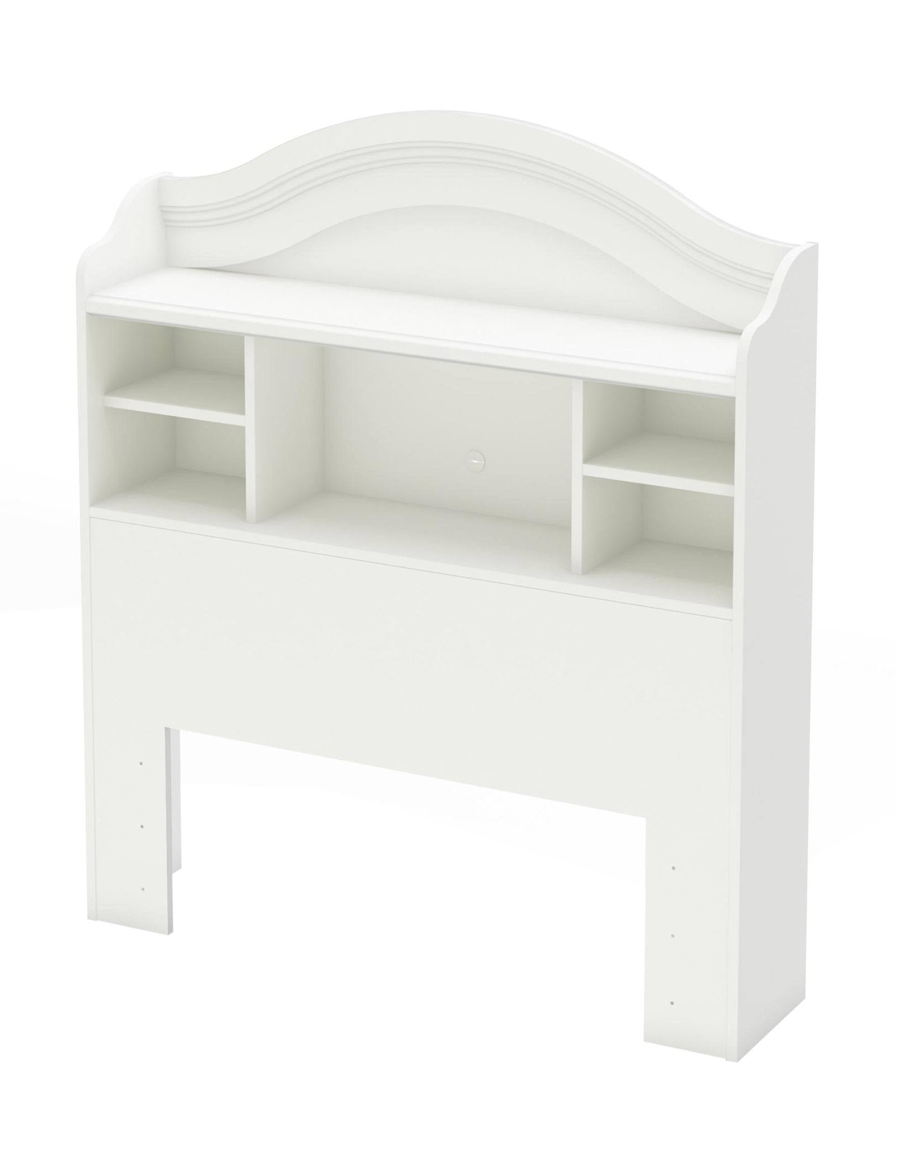 Pure White Twin Bookcase Headboard Q10503