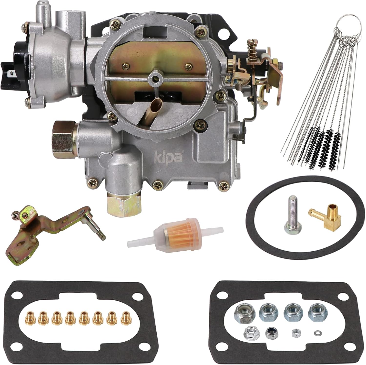 Carburetor for Mercruiser Marine 4-Cylinder 2.5L 3.0L 2 Barrel Side Fuel Inlet with Electric Choke M593205
