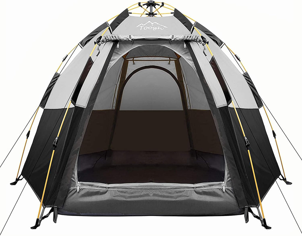 3-4 Person Pop Up Hexagon Camping Tent with Rainfly P122748