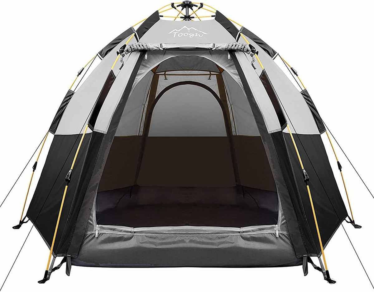 3-4 Person Pop Up Hexagon Camping Tent with Rainfly P122748