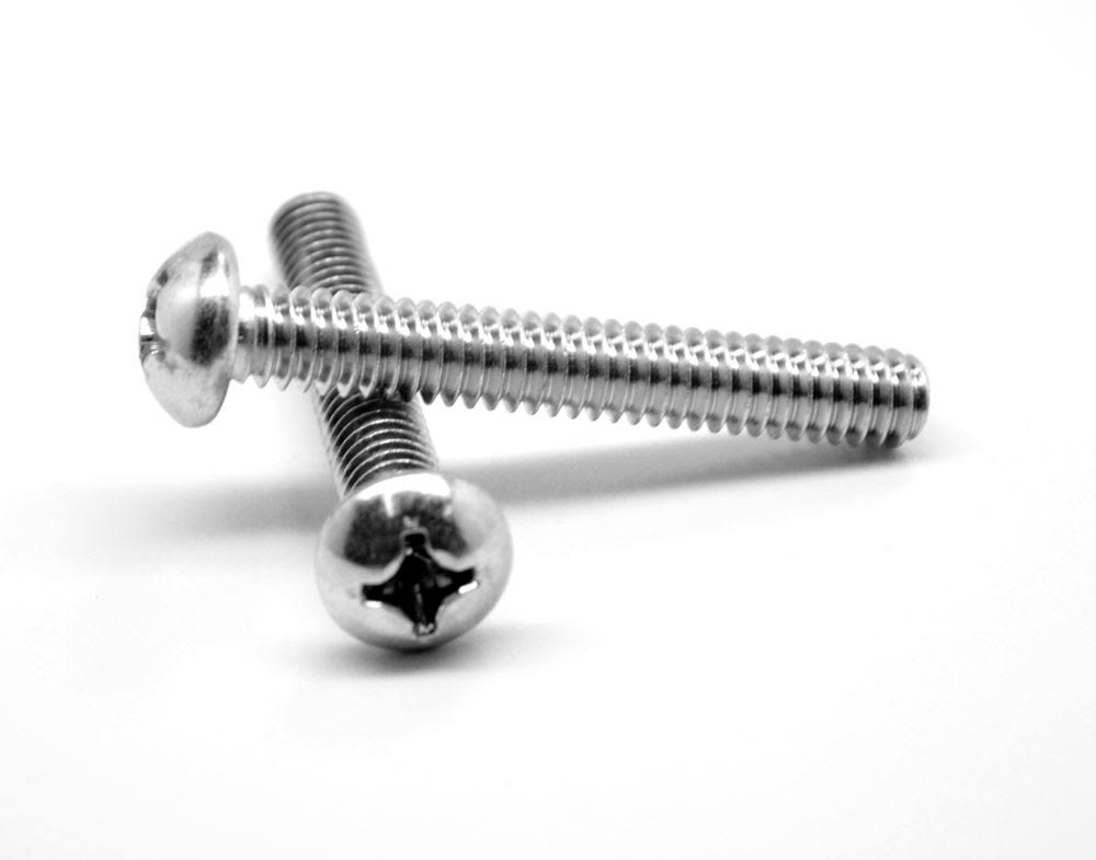 #6-32 x 1x22 Coarse Thread Machine Screw Phillips Round Head Low Carbon Steel Zinc Plated B578775