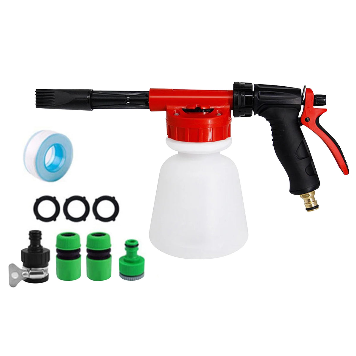 Foam Sprayer Nozzle Kit with 1 Liter Bottle Universal Connectors L514