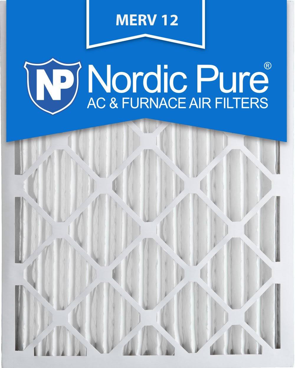 12x25x2 Pleated Air Filters MERV 12 Qty 12 I8155