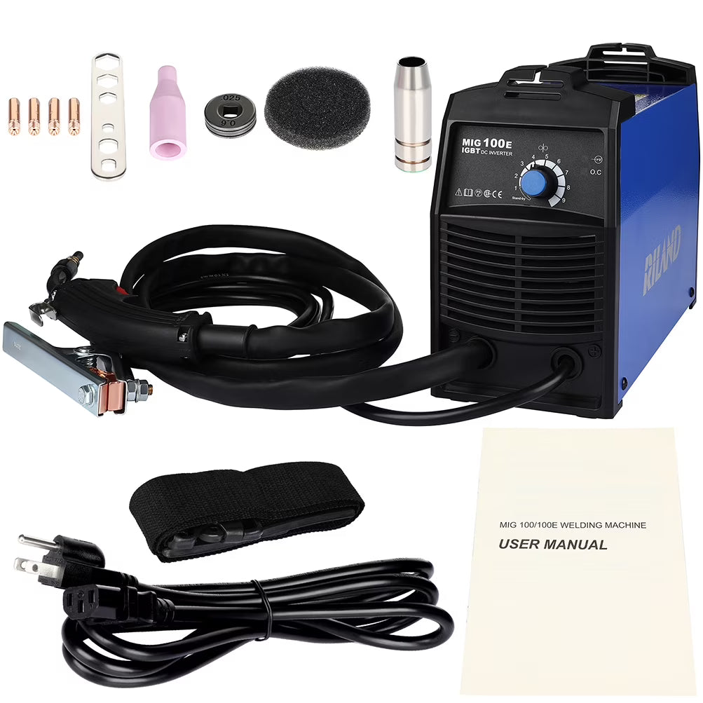 MIG Welder Machine, 110V/120V, 30-90Amp, Gasless Core Wire, Adjustable Speed Control C339760