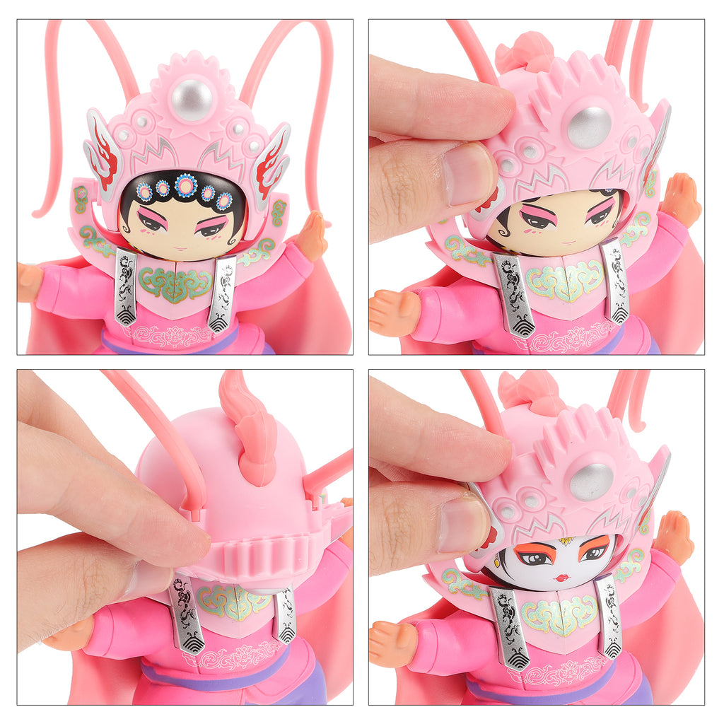 2pcs Chinese Ancient Sichuan Opera Face Changing Doll Ornament Q258067