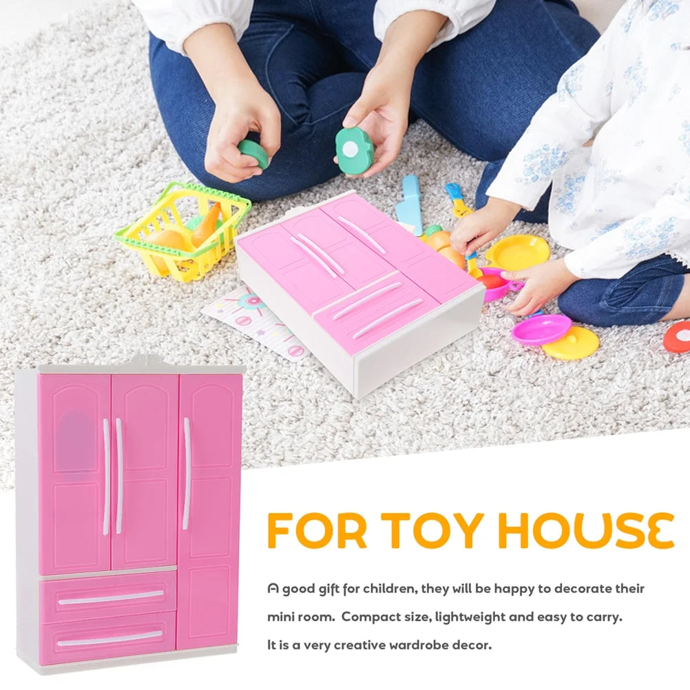 Miniature Doll Clothes Wardrobe Storage Closet K6126