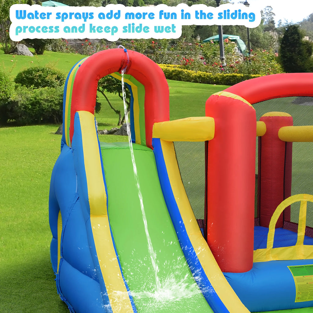 Inflatable Kid Bounce House Slide Splash Pool Jumping Castle W38713