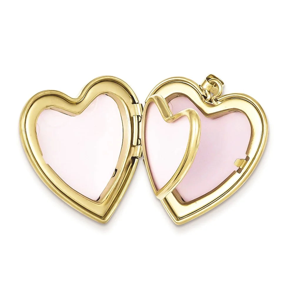 14k Gold Filled Two-Color Grandma Heart Locket W523