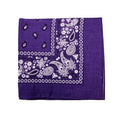 Purple 22 Inches 100% Cotton Bandanas Y743