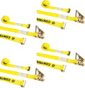 2 Inch x 12 Foot Yellow Ratchet Strap 4 Pack E789249