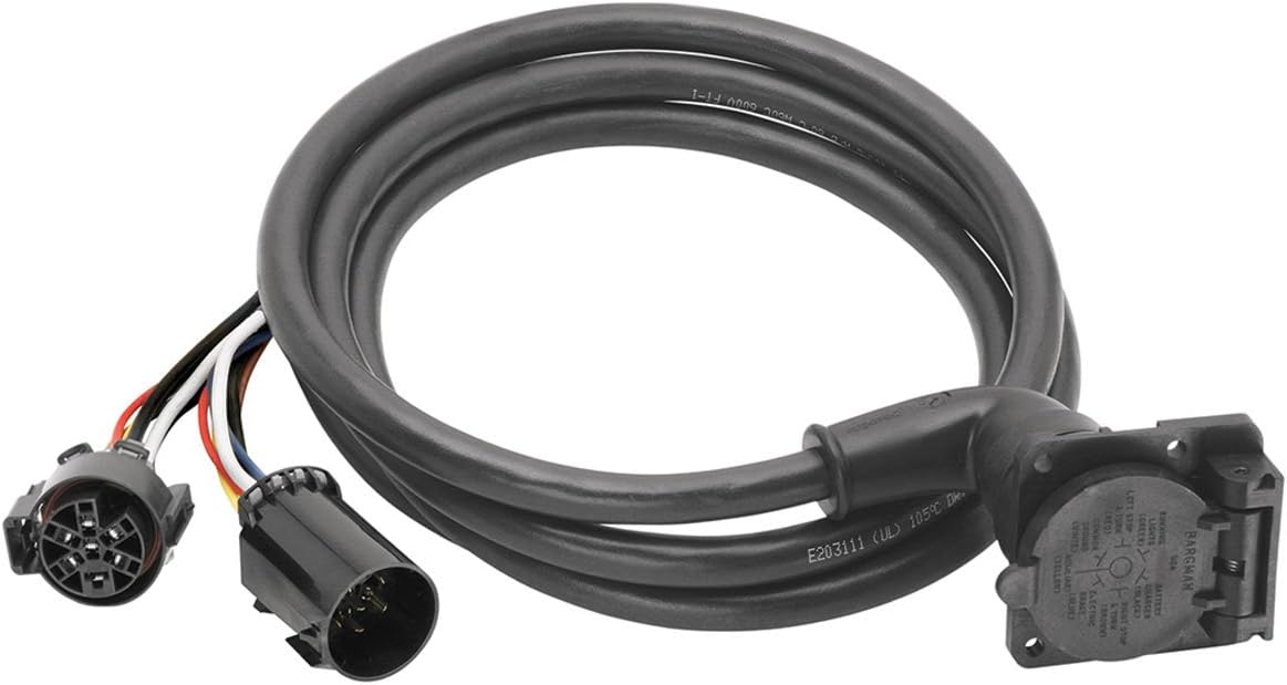 90 Degree 7-Way Fifth Wheel Harness Assembly with 9' Cable C45438