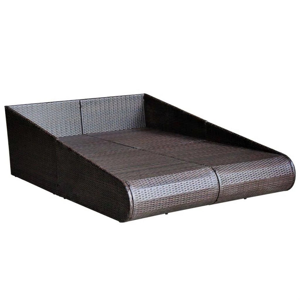 Brown Poly Rattan Daybed G758