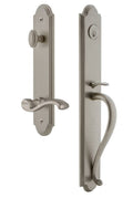 Satin Nickel One-Piece Dummy Handleset with Lever T895