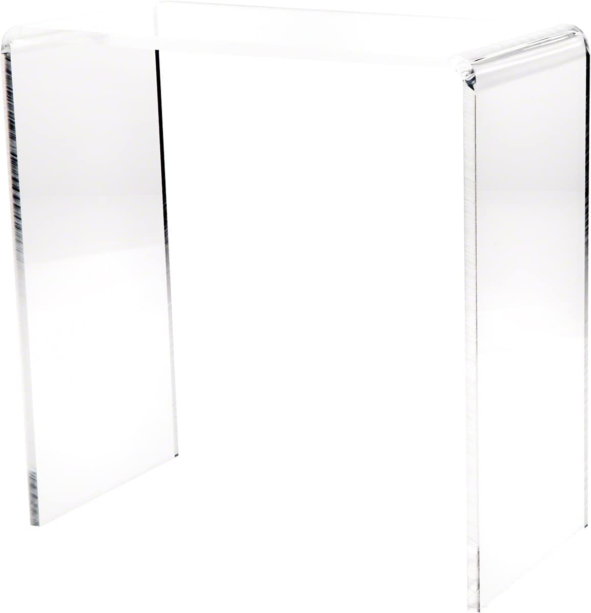 Clear Acrylic Rectangular Display Riser, 12 H x 12 W x 6 D, Pack of 2 E2494