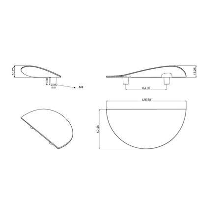White 2 1/2 in Center-to-Center Cabinet Hardware L4626