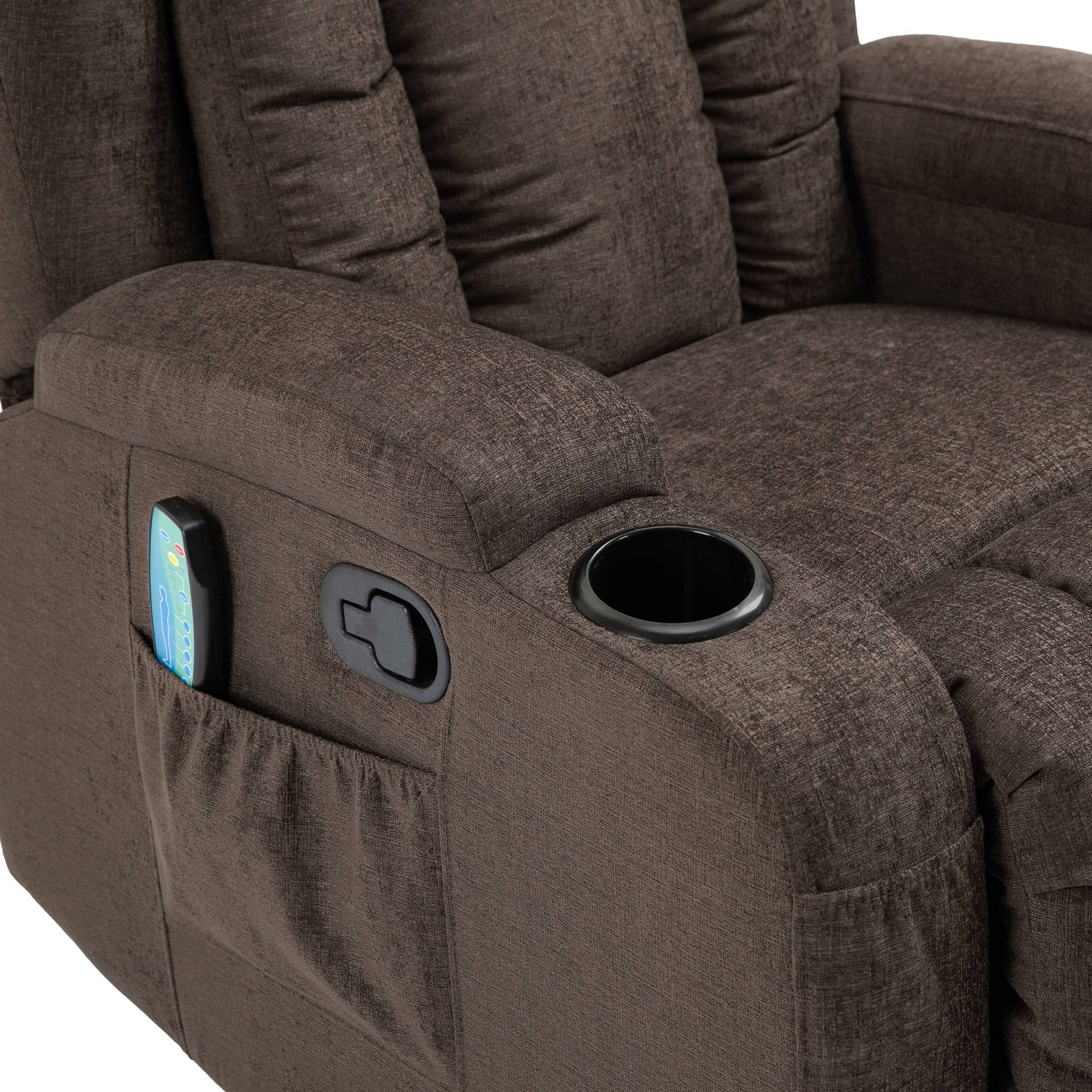 Brown Massage Recliner Y30895