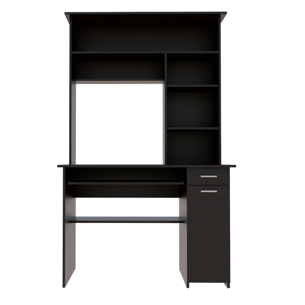 Ash Engineered Wood Desk with Hutch B462