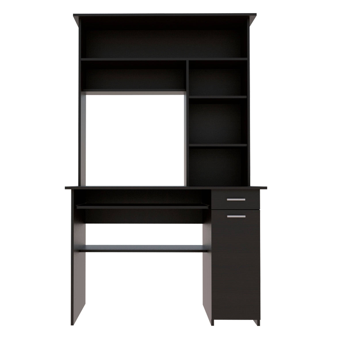 Ash Engineered Wood Desk with Hutch B462