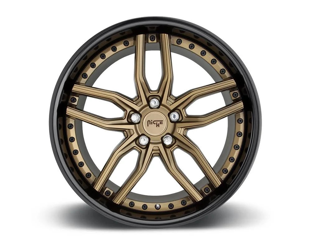 Bronze w/ Gloss Black Lip 1-Piece Cast Wheel 20x9 5x114.3 35mm Y124499