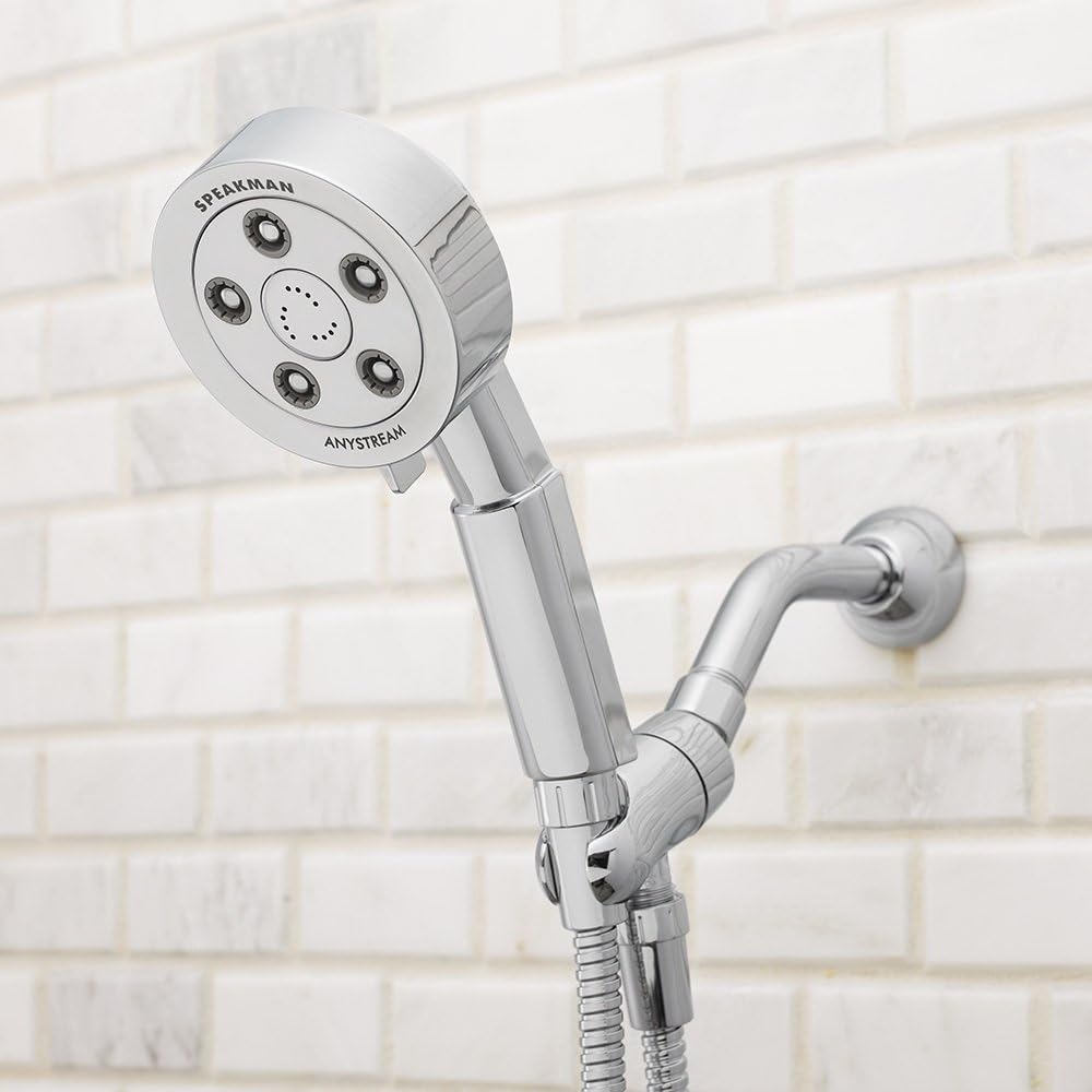 Polished Chrome Handheld Shower Head with Hose, 2.5 GPM Pack of 2 B4962