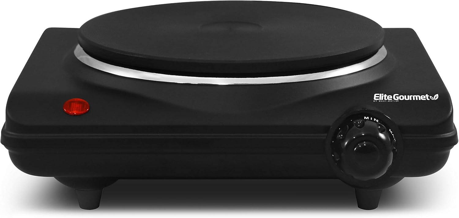 White 1000 Watts Electric Single Burner, Pack of 2 X9534