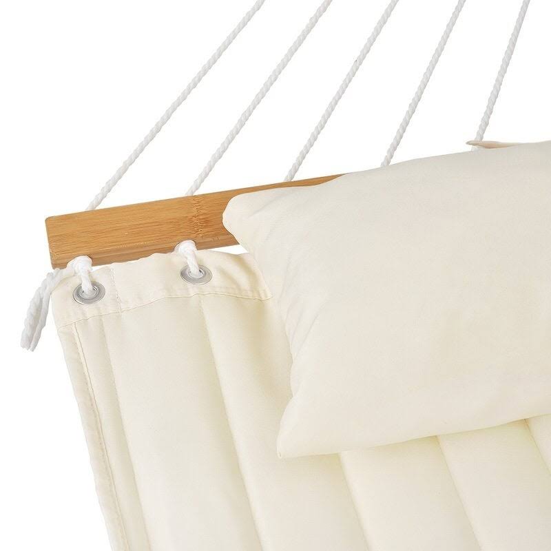 Blue Stripe Padded Hammock with Spreader Bar Z9456
