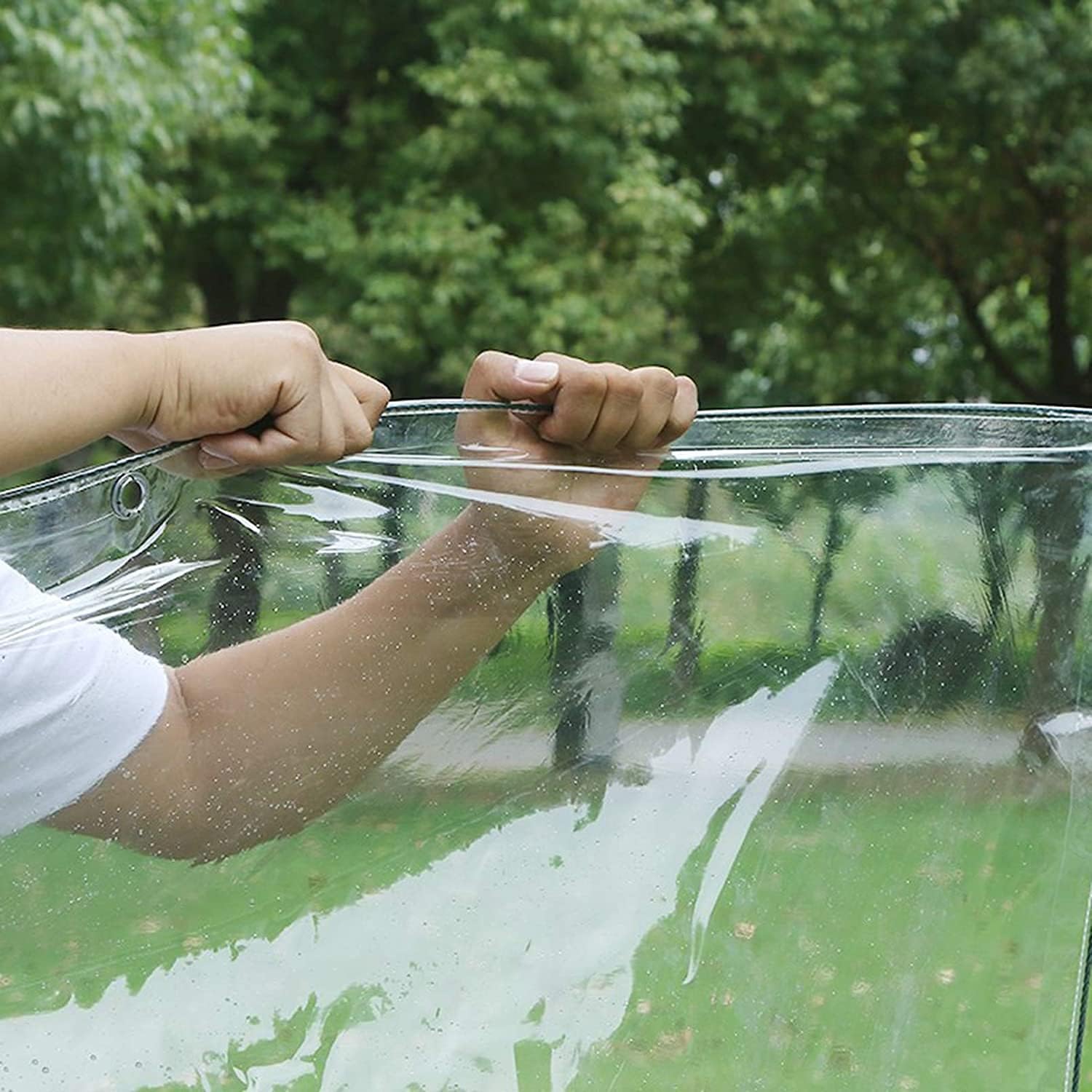 Clear PVC Vinyl Waterproof Tarpaulin Canopy 1.2x2m F388