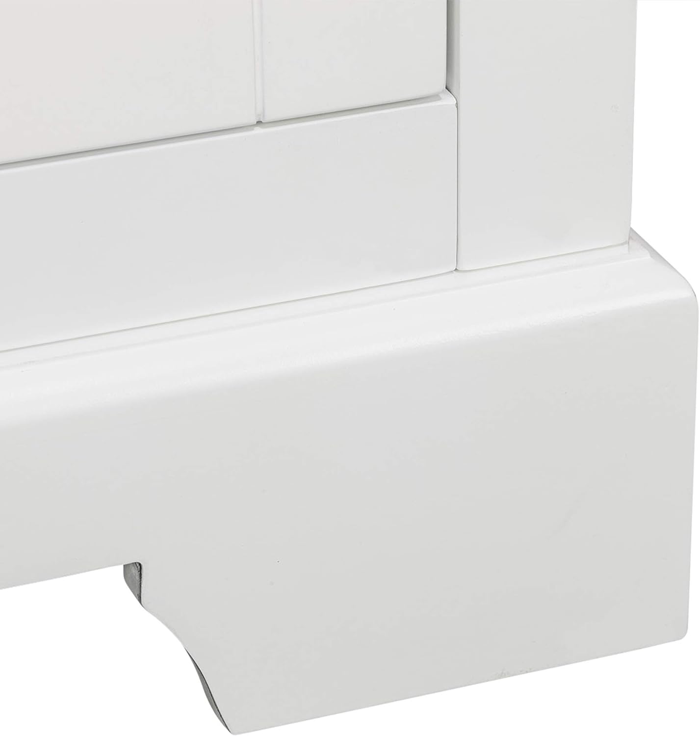White Freestanding Floor Cabinet with 2 Doors 2 Adjustable Inner Shelves P164128