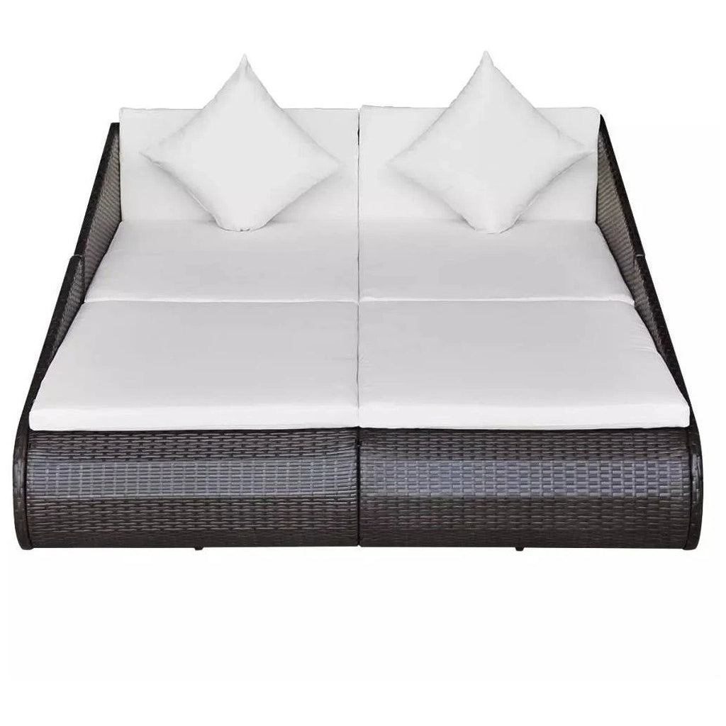 Brown Poly Rattan Daybed G758