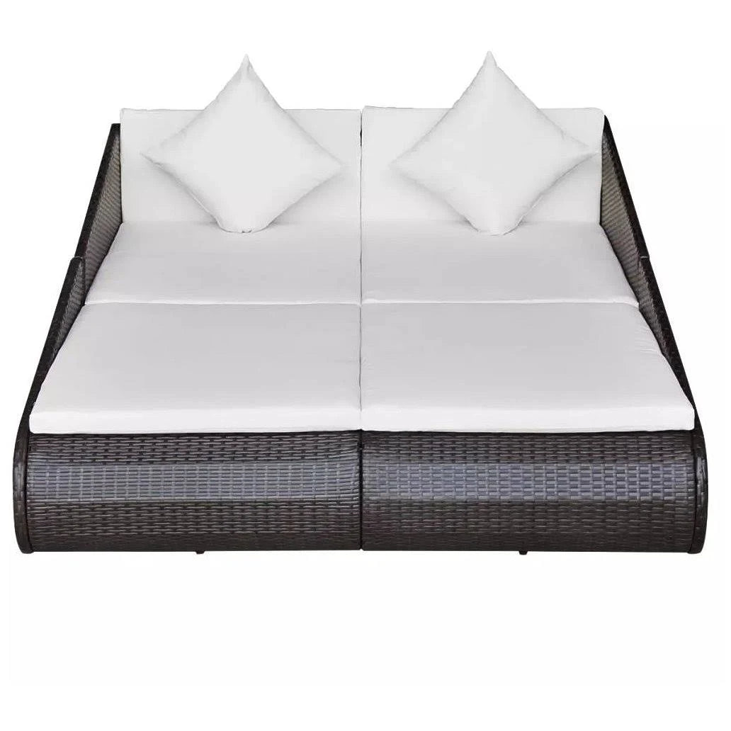 Brown Poly Rattan Daybed G758