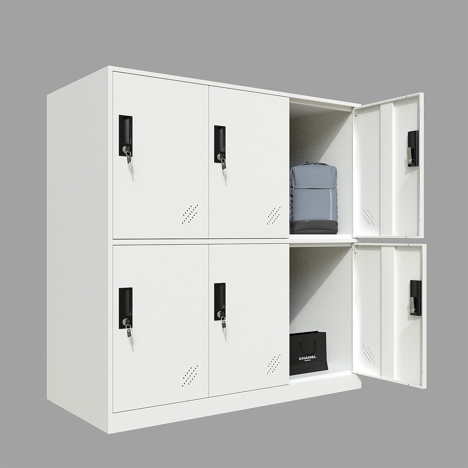 6 Door Metal Locker Cabinet P85973
