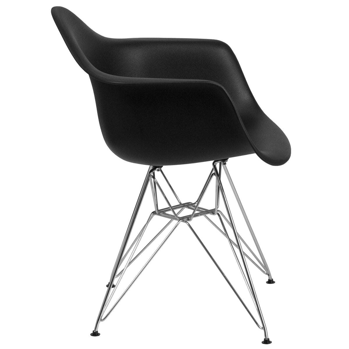 Green Plastic Chair with Chrome Base O537